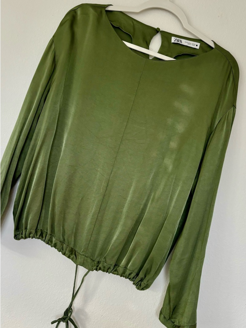 Zara Green Long-Sleeve M